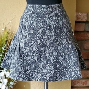 🆕️ JUICY COUTURE Black Label Pitch Black Floral Lace Flounce Skirt SIZE: S
